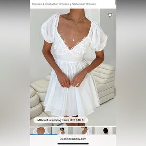 NWT Princess Polly White Lace Krysten Dress